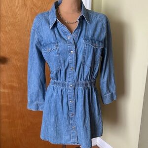 Zara Blue Denim Dress